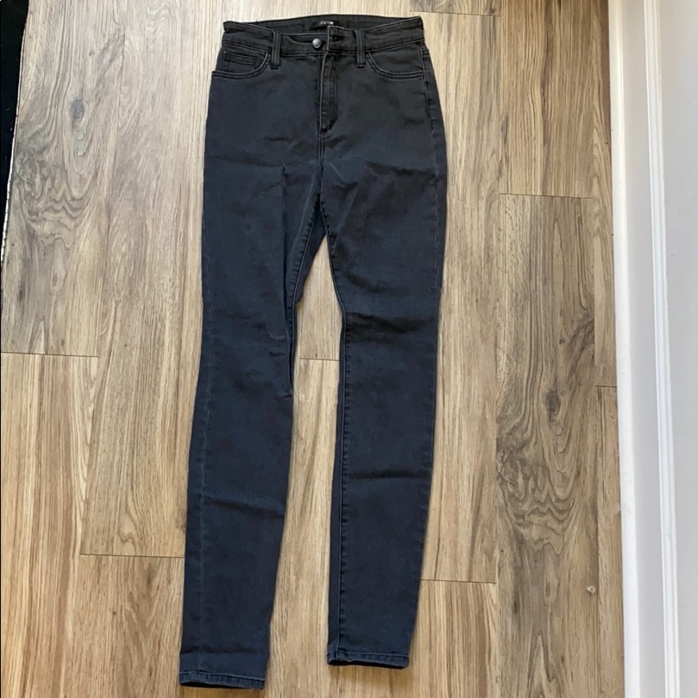 Joe’s Jeans black dark wash skinny high rise jeans